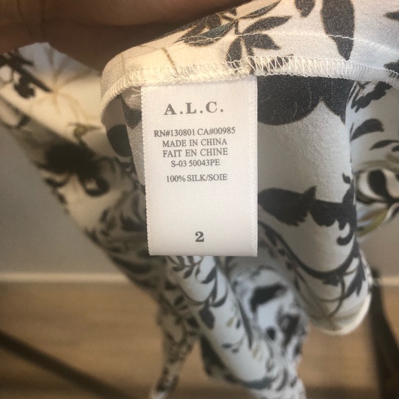 NWOT A.L.C. Floral Silk Tank Blouse Size 2 - Picture 6 of 7